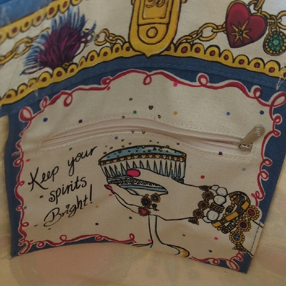 Brighton Jewel-Embellished Design Canvas Tote - Picture 8 of 8